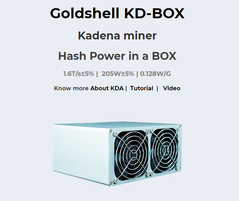 Goldshell Miner KD Box KDA Madencilik Makinesi 1.6T Tüketim 205W Düşük Gürültü